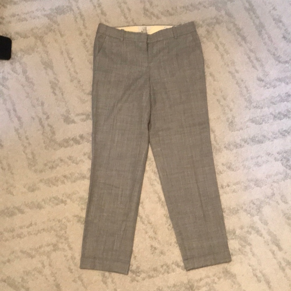 Gray wool J.Crew cafe capri pants